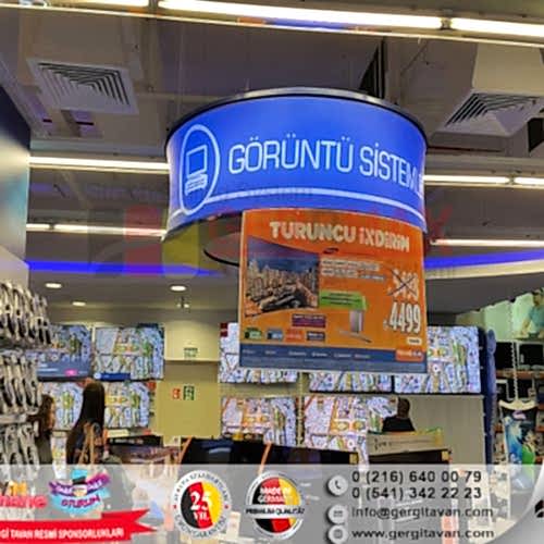 Teknosa İstanbul Işıklı Kasa Gergi Tavan Projesi