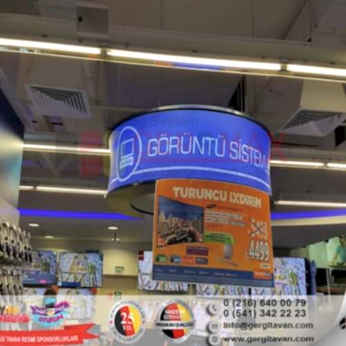 Teknosa İstanbul Işıklı Kasa Gergi Tavan Projesi